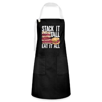 Sandwich Day Snack Celebration Sandwich - Artisan Apron - black/white - Front - Zoe (177cm)