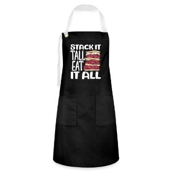 Sandwich Day Snack Celebration Sandwich - Artisan Apron - black/white - Front - Zoe (177cm)