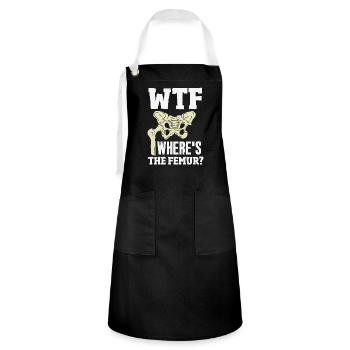 Leg Reconstruction Restoration - Artisan Apron - black/white - Front - Zoe (177cm)