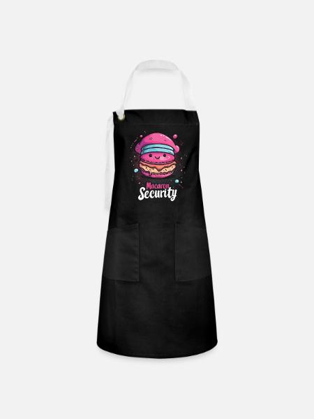 Macaron-liebhaber Macaron Baker - Kontrastschürze - Schwarz/Weiß