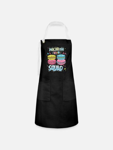 Macaron-liebhaber Macaron Baker - Kontrastschürze - Schwarz/Weiß