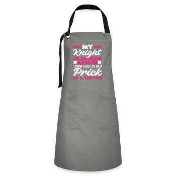 Knight In Shining Armor Becomes An Asshole - Artisan Apron - grey/black - Front - Zoe (177cm)