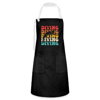 Water Sports Springboard Diver - Artisan Apron - black/white - Front - Zoe (177cm)