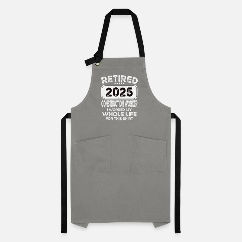Retired Construction worker 2025 Kontrastschürze