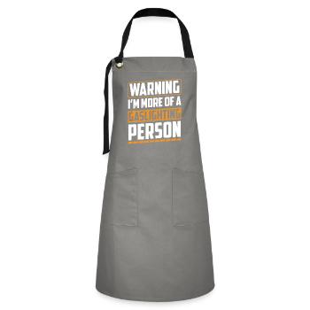 True Professional Gaslighting - Artisan Apron - grey/black - Front - Zoe (177cm)