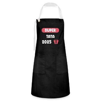 super 2025 tata annonce grossesse - Tablier contrasté - noir/blanc - Devant - Zoe (177cm)