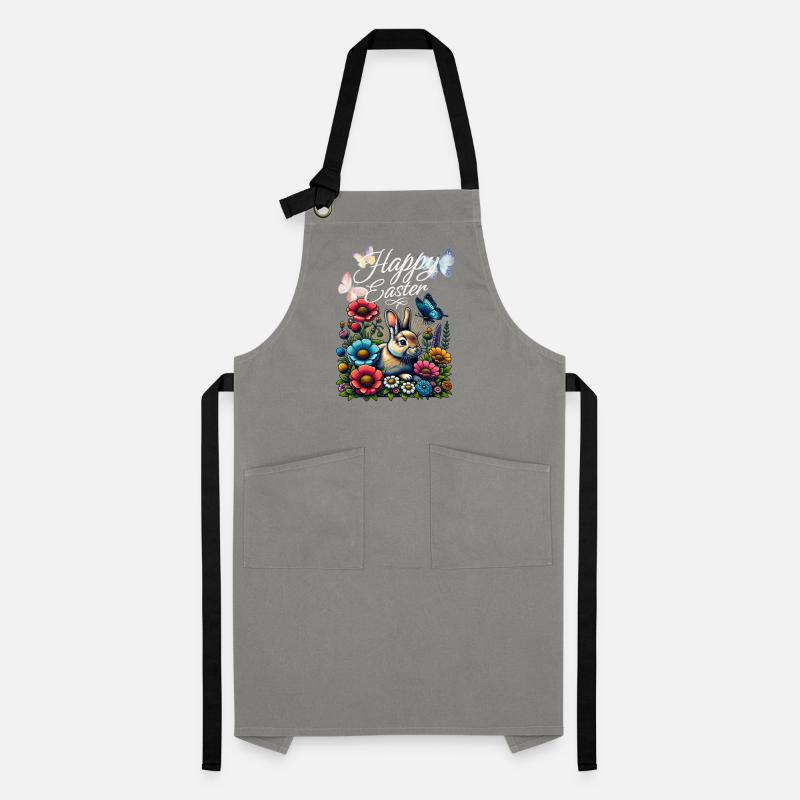 Happy Easter Happy Easter Easter Easter Bunny Artisan Apron
