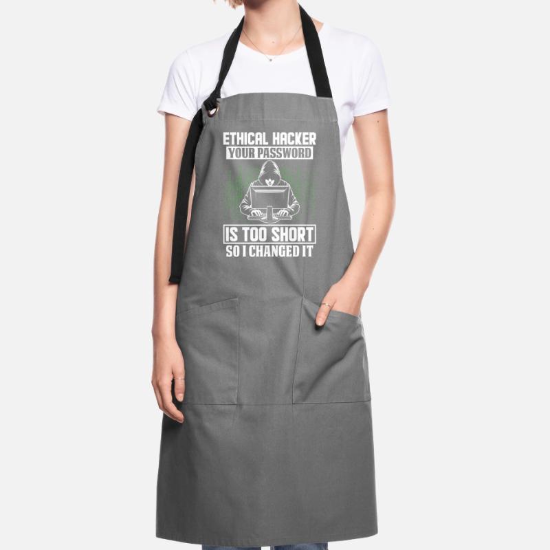 Ethical Hacker Cyber Security Code Cracker Funny Artisan Apron