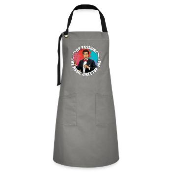 Music Director My Passion My Music Lover Musician - Artisan Apron - grey/black - Front - Zoe (177cm)