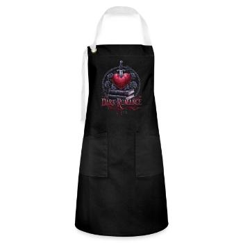 Dark Romance Heartbreak - Bloody Love & Books - Tablier contrasté - noir/blanc - Devant - Zoe (177cm)