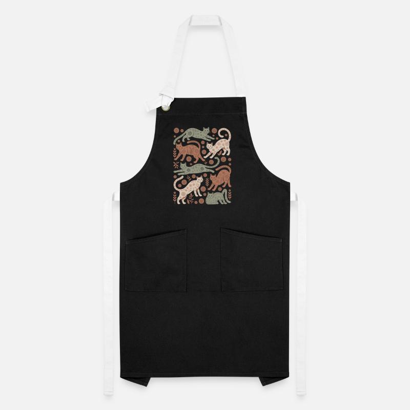 Cats Boho Pattern for Cat Lovers Artisan Apron