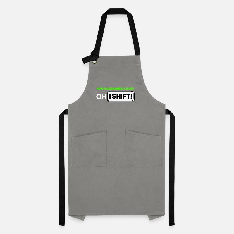 Programming - How programmers curse Oh shift Artisan Apron