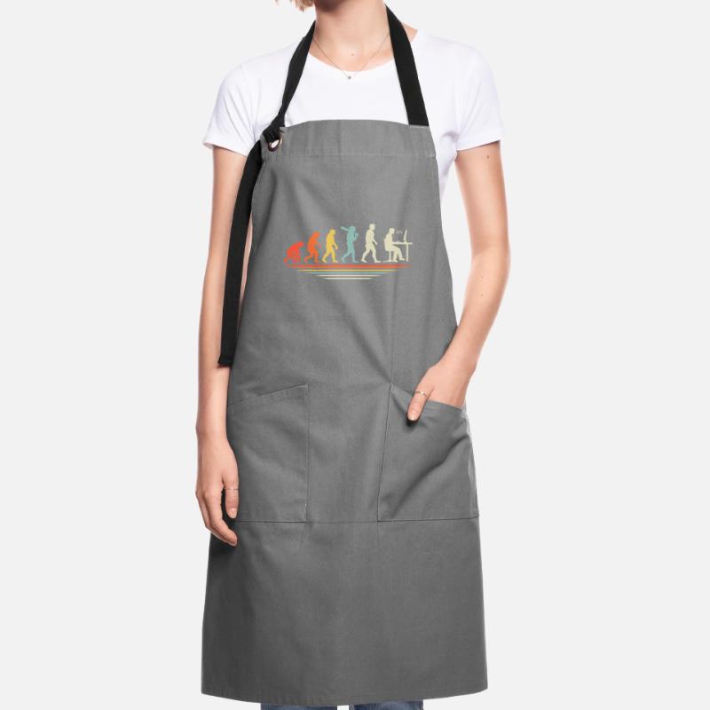 Coffee Coding Evolution Codeur Développeur Nerd Coffe Tablier contrasté