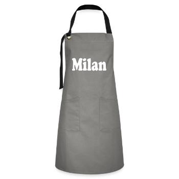 Milan Milan Milano - Artisan Apron - grey/black - Front - Zoe (177cm)