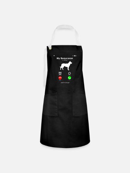 Beauceron - Kontrastschürze - Schwarz/Weiß
