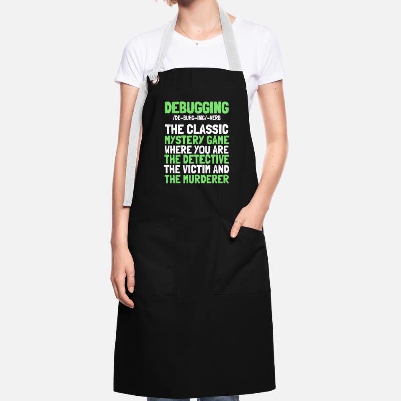 Developer, Coder, Programmer, Funny, Debugging Artisan Apron