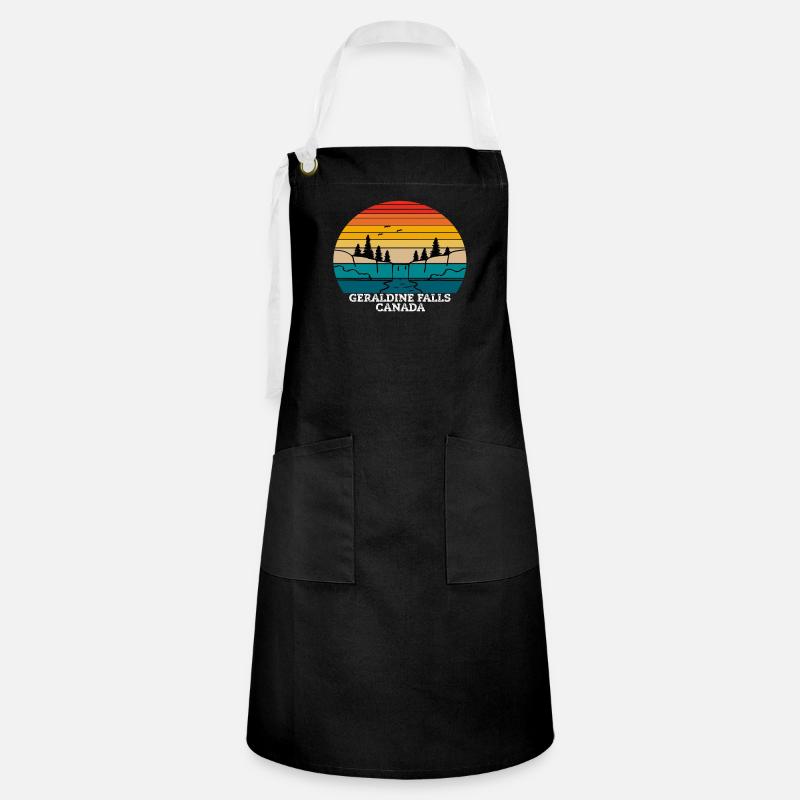Geraldine Falls Canada - Artisan Apron - black/white