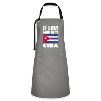 Drapeau de Cuba - Tablier contrasté - gris/noir - Devant - Zoe (177cm)