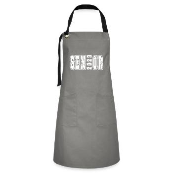 Senior Class of 2023 Bold Graduation Look - Artisan Apron - grey/black - Front - Zoe (177cm)