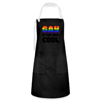 Pride LGBTQ. Statement - Artisan Apron - black/white - Front - Zoe (177cm)