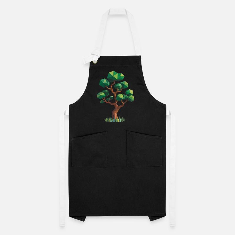 Tree - Cool Low Poly Logo Artisan Apron