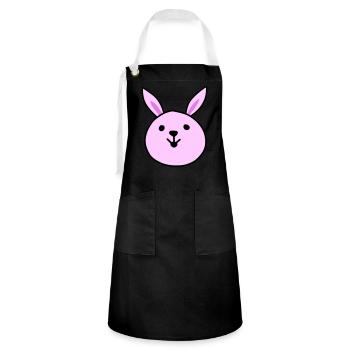 Mignon lapin rose - Tablier contrasté - noir/blanc - Devant - Zoe (177cm)