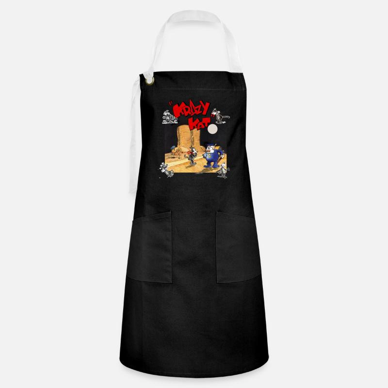 krazy kat Comics - Artisan Apron - black/white