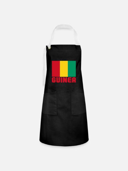 Guinea - Kontrastschürze - Schwarz/Weiß