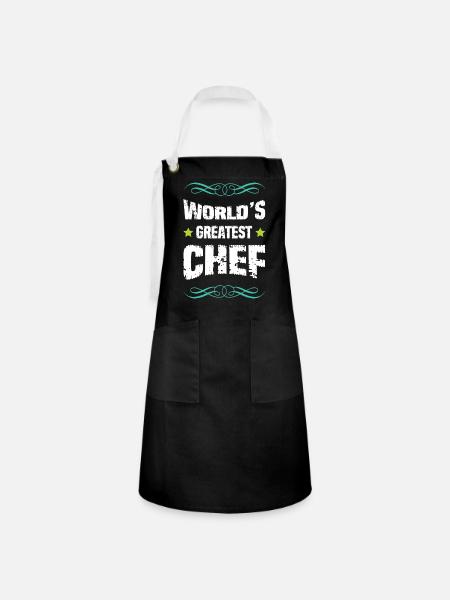Weltbester Chef - Kontrastschürze - Schwarz/Weiß