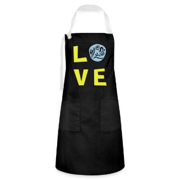 LOVE TRI 2c - Artisan Apron - black/white - Front - Zoe (177cm)