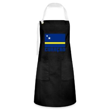 Curaçao - Artisan Apron - black/white - Front - Zoe (177cm)