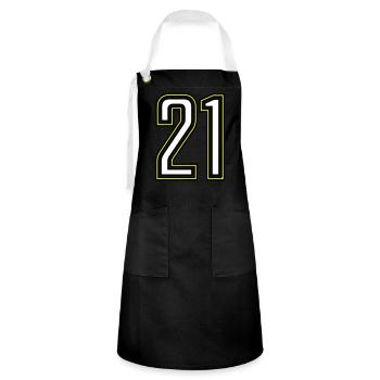21 - Artisan Apron - black/white - Front - Zoe (177cm)
