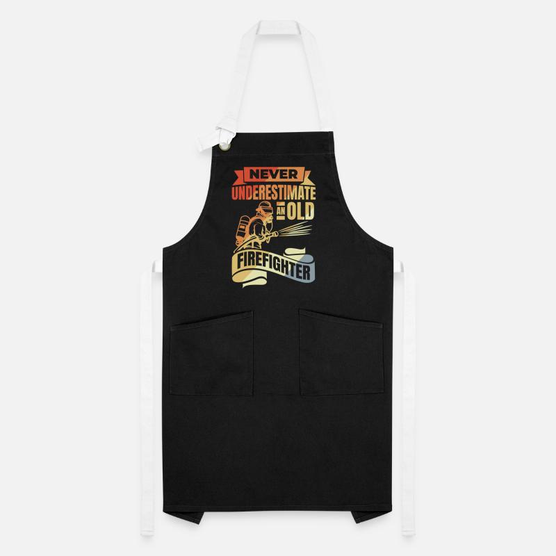 Never underestimate old firefighters Artisan Apron