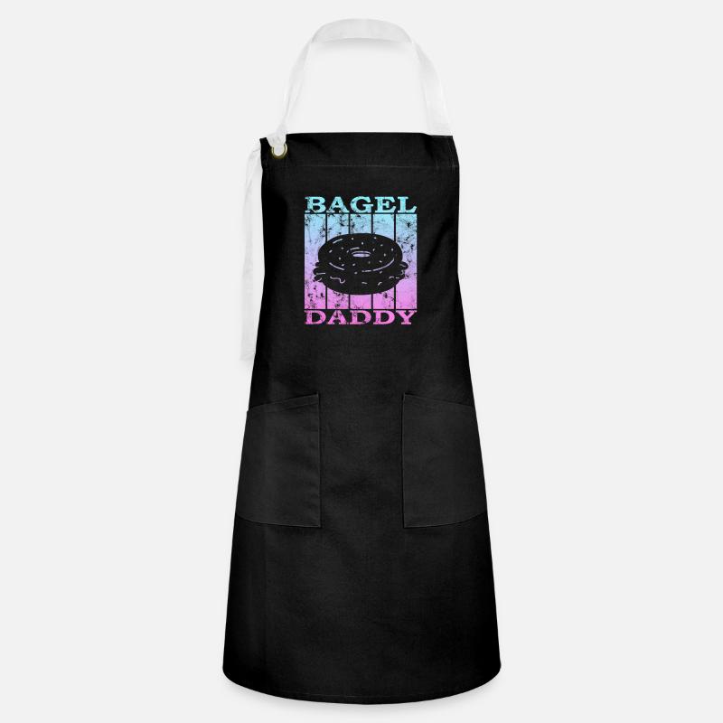 Bagel Papa - Tablier contrasté - noir/blanc