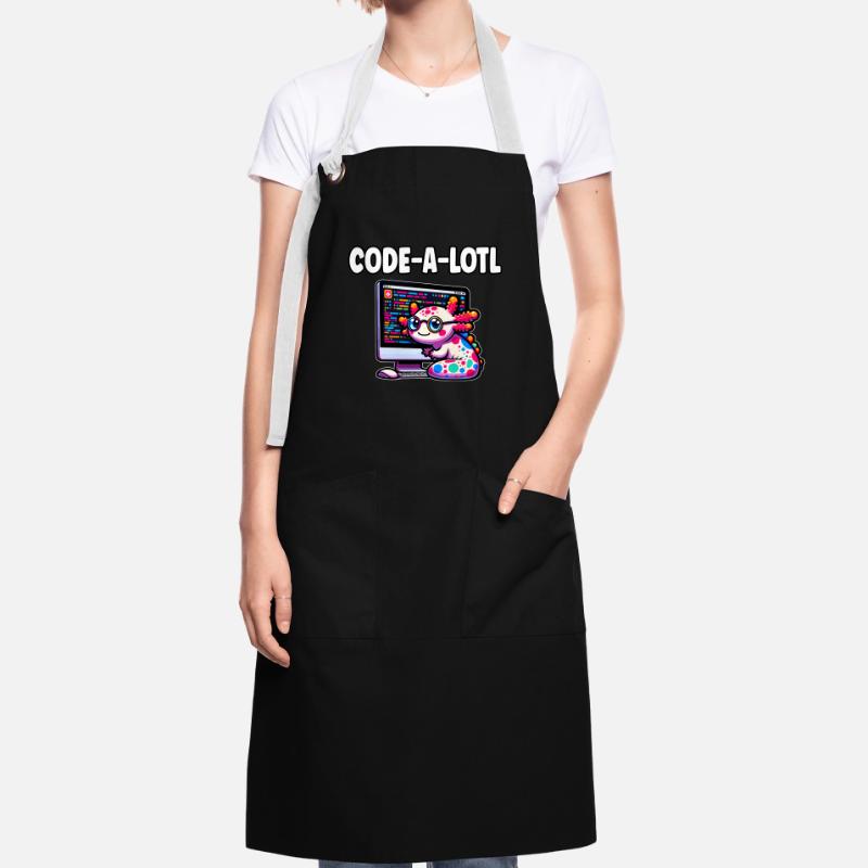 Funny Coding Axolotl Programming Gift Artisan Apron