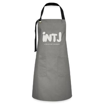 INTJ Une personnalité MBTI visionnaire réticente - Tablier contrasté - gris/noir - Devant - Zoe (177cm)