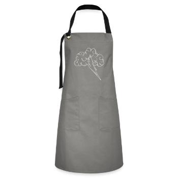 Lightning thunder thunderstorm electricity energy gift idea - Artisan Apron - grey/black - Front - Zoe (177cm)