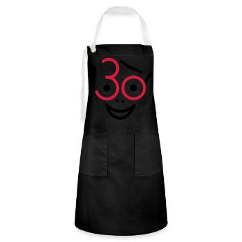 Juhu 30 years! - Artisan Apron - black/white - Front - Zoe (177cm)