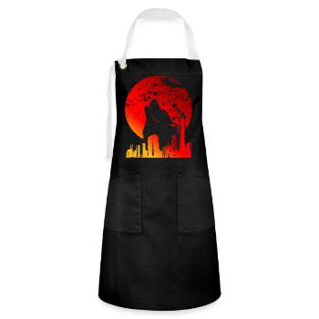 | LUNE DE SANG CADEAUX DE PLEINE LUNE ROUGE - Tablier contrasté - noir/blanc - Devant - Zoe (177cm)