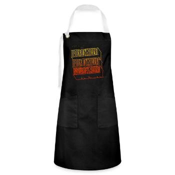 Birmingham England UK City Skyline Home Font - Artisan Apron - black/white - Front - Zoe (177cm)