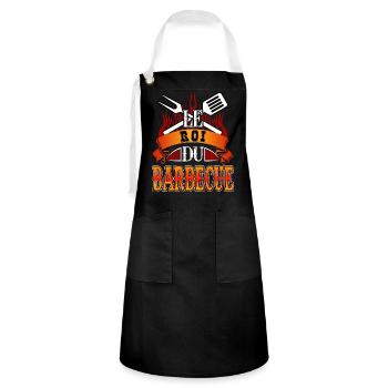 Le Roi Du Barbecue BBQ - Tablier contrasté - noir/blanc - Devant - Zoe (177cm)