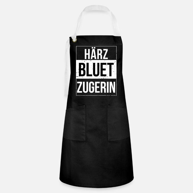 Härzbluetzug dans le canton de Zoug - Tablier contrasté - noir/blanc