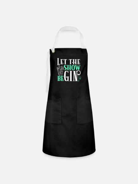 Gin - Kontrastschürze - Schwarz/Weiß