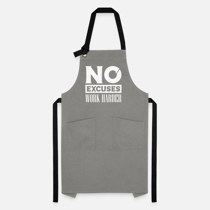 No more excuses Commitment - Motivation Artisan Apron