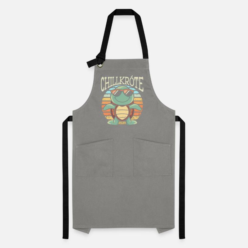 Relaxed Turtle Chill Toad Artisan Apron