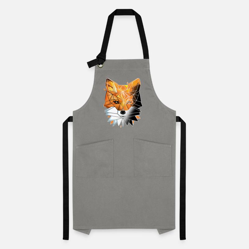 Geometric Fox Lover Math Geometry Artisan Apron