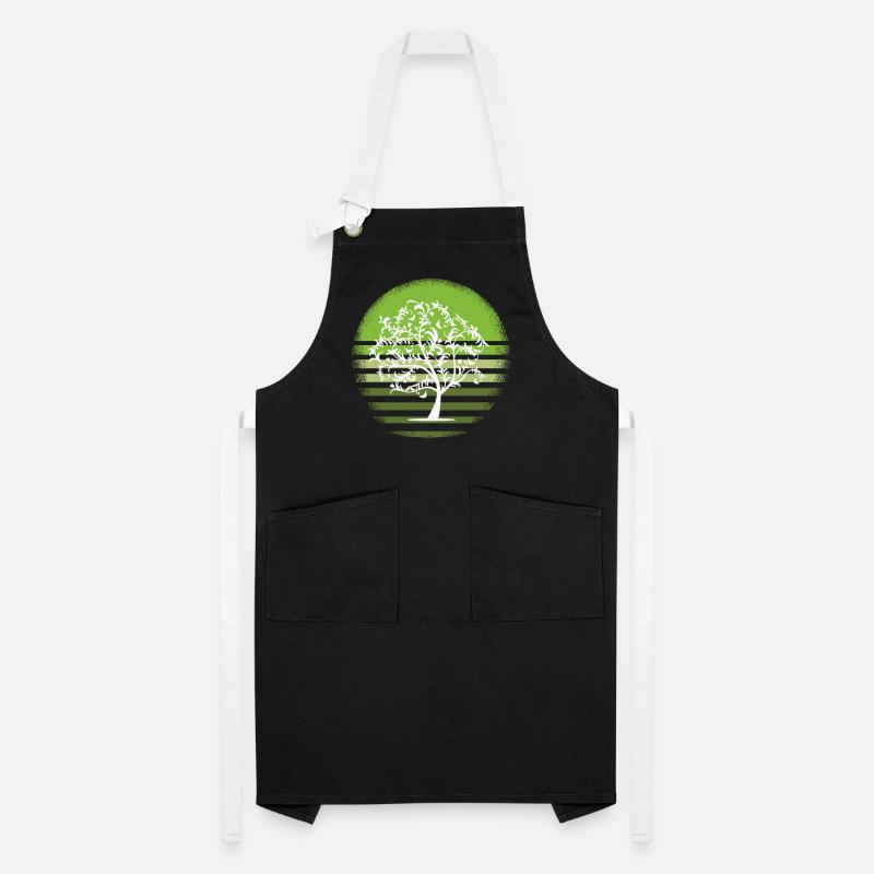 Nature White Tree Retro Deciduous Tree Sunset D Artisan Apron