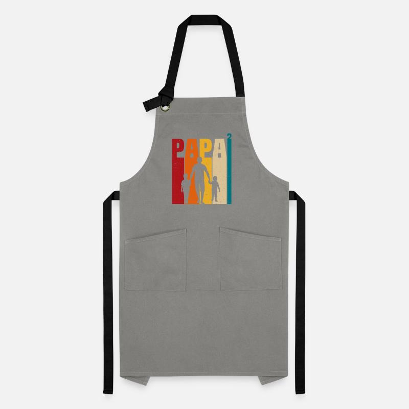 Vater mit zwei Söhnen Papa und Sohn Geschenk Papa Kontrastschürze