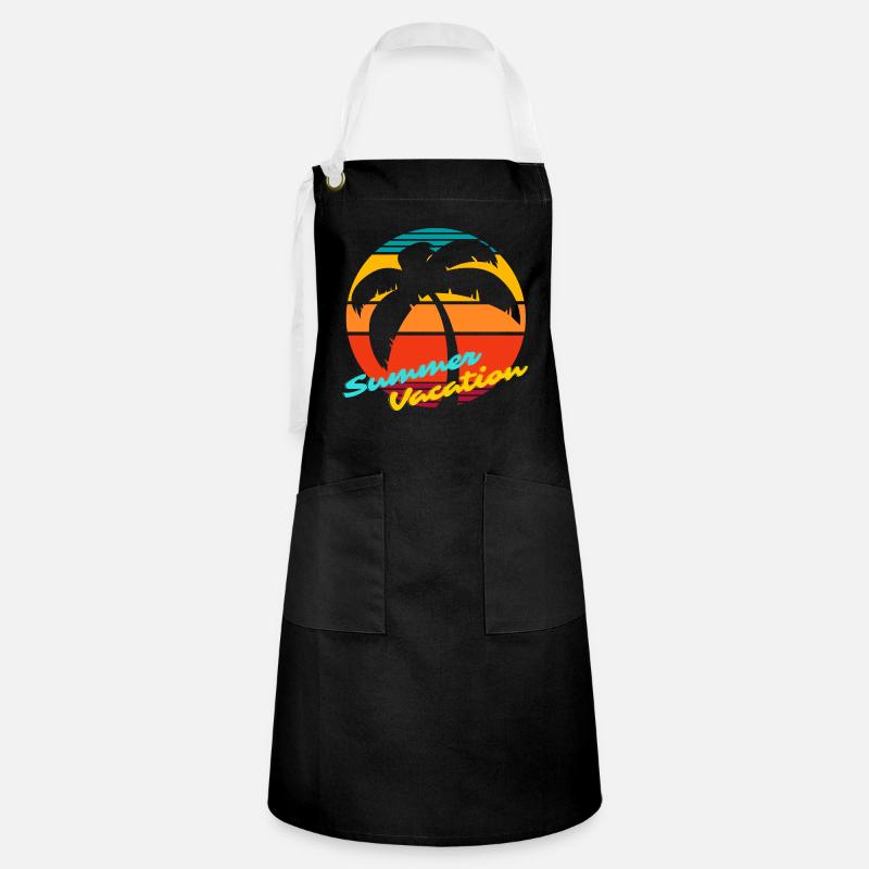 SUMMER VACATION - Artisan Apron - black/white