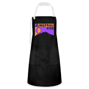 Bernese Oberland Jungfraujoch Mountain Jungfrau Ski Tour - Artisan Apron - black/white - Front - Zoe (177cm)